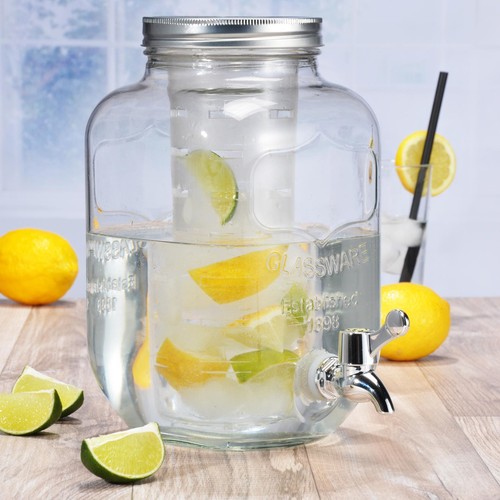 Getränkespender aus glas 4l - getränkespender,
