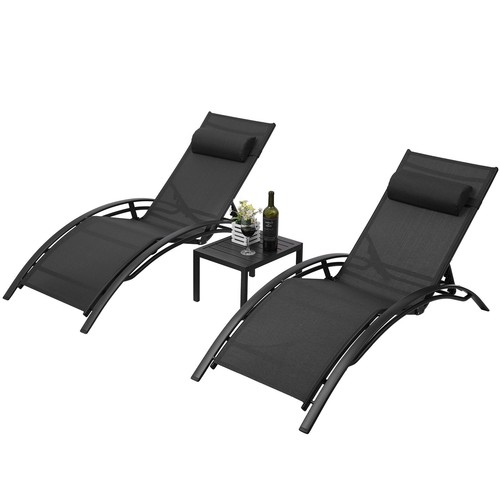 Relaxliege gartentisch set - relaxliege,