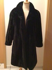 Webpelz-Mantel Damen Größe 42 Schwarz und wie neu