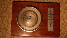 Barometer mit Thermometer (4) – Holz, DDR