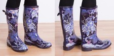 2668 nora gummistiefel mit blumenmuster gr 39