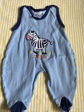 Strampler 50/56 Zebra Blau