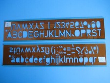 Schrift-Schablonensatz StandartgrapH 202-25 groß u.klein, Blockschrift