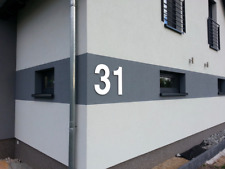 Hausnummer Hochglanz Weiß 5