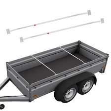 2x Anhänger Flachplanenbügel