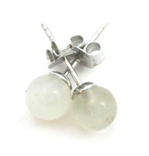Ohrstecker mondstein beige - mondstein,