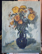 ::OIL PAINTING ASTER IN BLUE