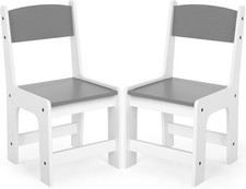 Schreibtischstuhl Kinder,Pack mit Fußstütze & Gebogener Rückenlehne bis 80kg