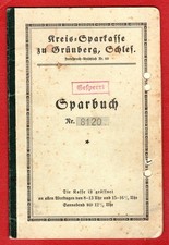 Altes Sparbuch Grünberg /Schlesien 1935