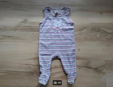 Lila Flieder rosa gestreifter Strampler Gr. 62 Baby Club C&A