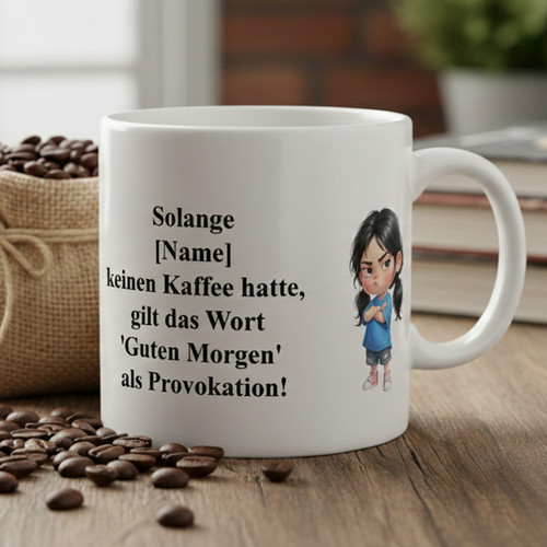 Tasse comic mädchen - tasse, /
