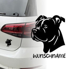 Auto Aufkleber | American Staffordshire Terrier | Personalisiert | Sticker 260