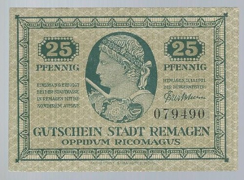 Notgeld stadt remagen - stadt,