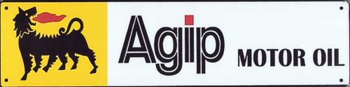 Blechschild agip motor - blechschild,