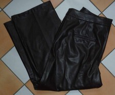 Gerry Weber Lederimitat Hose dunkelbraun L 44 neu