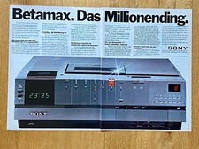 Sony Betamax Das Millionending Original 1979 Vintage Ad Werbung Videorecorder