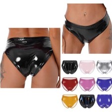 Damen Unterwäsche PVC Höschen Bikini Slips Sommer Trunks Basic Tanga Nachtclub