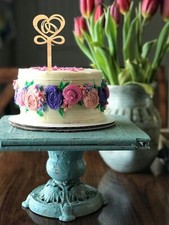 Cake Topper Hochzeit Tortenstecker Ringe Herz Hochzeitsgeschenk Hochzeit Deko