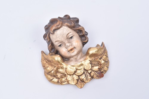 Vintage engelskopf wandengel - vintage,