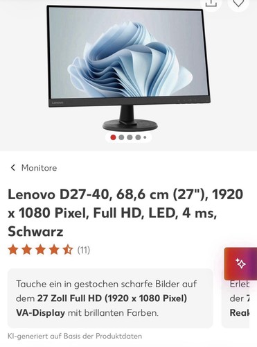 Lenovo d27 monitor - lenovo, d27-40