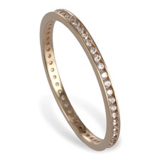 ECHT ROSE GOLD *** Zirkonia Memory-Ring Vorsteckring Beisteckring Größenauswahl