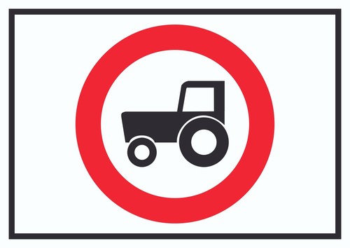 Durchfahrt verboten trecker - durchfahrt,