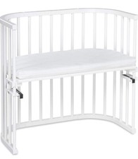 Babybay Maxi Comfort Plus Beistellbett - Seidenmatt Weiß, (96x56,5x79cm) +….