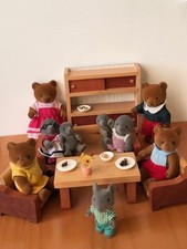 SIMBA BÄRENWALD 9 Figuren (Bär, Maulwurf, Maus) + Bear Family Wohnzimmer-Möbel