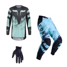 Fox MX Combo Hose Shirt 180 KAIROS blau Motocross Set Dirtpaw Handschuhe En