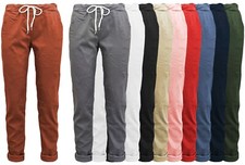 Chino Damen leichte Sommerhose STRETCH Gummibund Kordelzug Stoffhose    GR 36-50