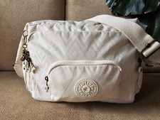 Kipling EUROPA NEW Crossbody Schultertasche d sand (creme Rauten)⭐NEUWERTIG⭐