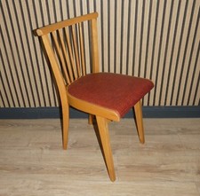 50er Jahre Stuhl Sprossenstuhl retro Küchenstuhl Holz rot meliert rockabilly