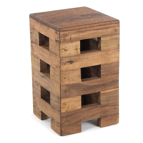 Rustikaler sitzhocker brick - rustikaler,