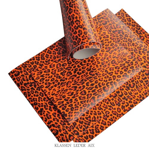 Rindleder neon orange leopard - neon,