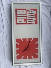 Original AUTO BILD Werbung Rare Leuchte alte Leuchtwerbung mit Uhr AUTO BILD Uhr