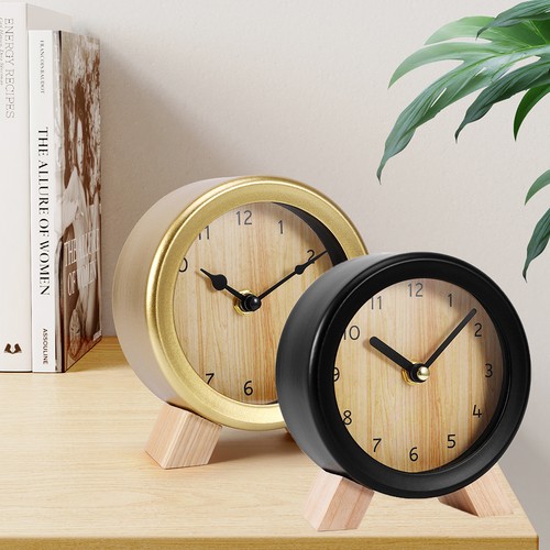 Holz uhr retro tischuhr - tischuhr, quarz