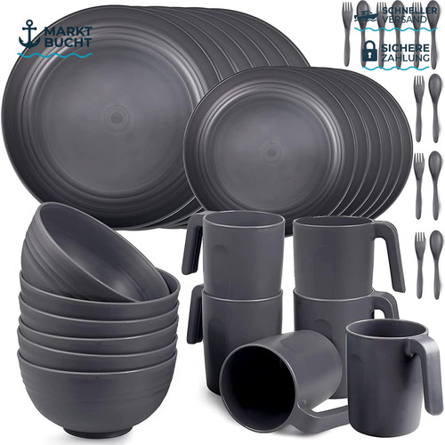 Geschirrset kunststoff 36pcs - kunststoff,