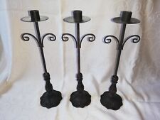 6 Kerzenleuchter Metall schwarz Hochzeit Gartendeko