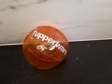 Tupperware Ball Spielball Wasserball aufblasbar, transparent / orange - RETRO