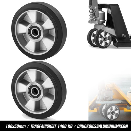 2tlg hubwagen rad vollgummi - hubwagen,