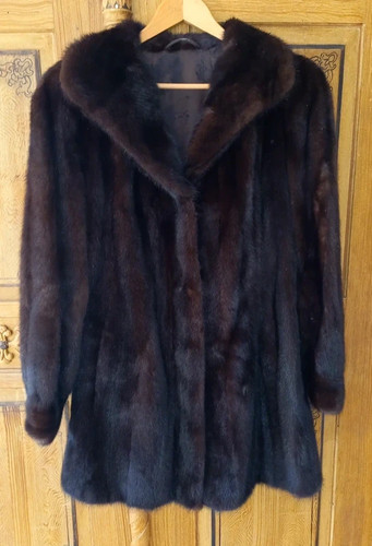 Damen pelzjacke dunkelbraun - damen,