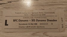 Ticket Eintrittskarte 79/80 DDR Oberliga  BFC Dynamo - SG Dynamo Dresden