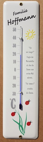Emailschild thermometer mit - emailschild,