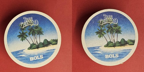 Bols blue curacao - bols, palmen