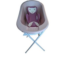 Bébé JOU Baby Badewanne mit Ständer und Waschbecken, Rosa, Teddy