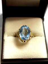 Vintage 333 Gold 8 K Blautopas