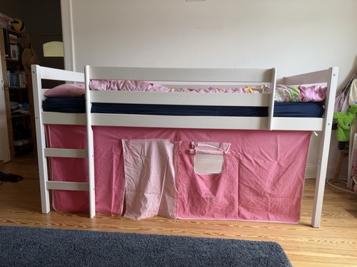 Halb hochbett weiß 90x200 - halb, cm