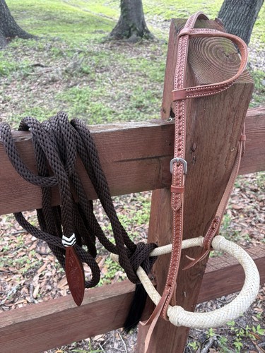 Bitless hackamore rawhide - hackamore,