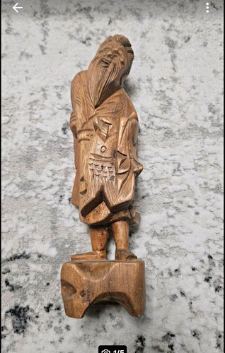 Handgeschnitzte holzfigur mann - handgeschnitzte,
