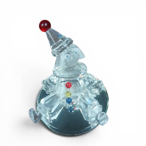 Swarovski silver crystal clown - swarovski,